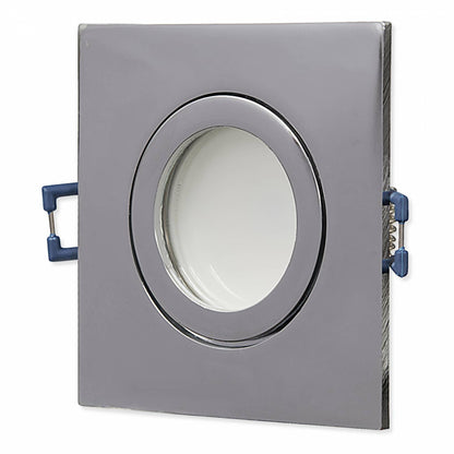 LED Einbaustrahler eckig IP44 3-6,5W Chrom dimmbar Bad Badezimmer Deckenstrahler