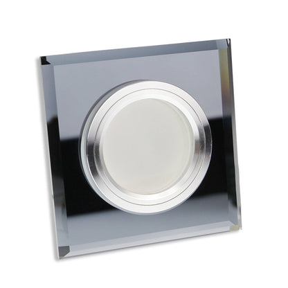 Einbaurahmen GU10 Glas rund eckig 60-70mm Gehäuse Einbaustrahler Spot LED