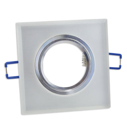 Einbaurahmen GU10 Glas rund eckig 60-70mm Gehäuse Einbaustrahler Spot LED