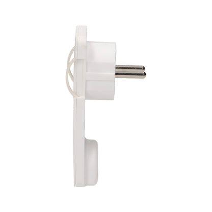 2x Winkelstecker flach Schukostecker weiß 230V Stecker Schuko Schutzkontakt