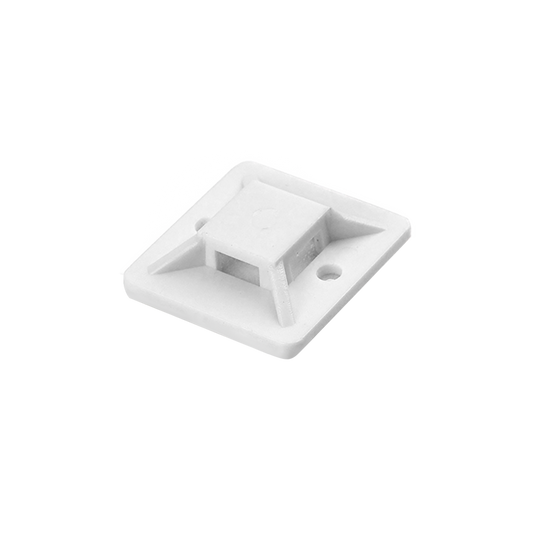 Kabelbinderhalter selbstklebend 100 Stück - 20x20 mm weiß für Kabelbinder