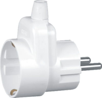Winkelstecker 2er Set weiss IP20 - abgewinkelt zerlegbar - Schuko Innenbereich