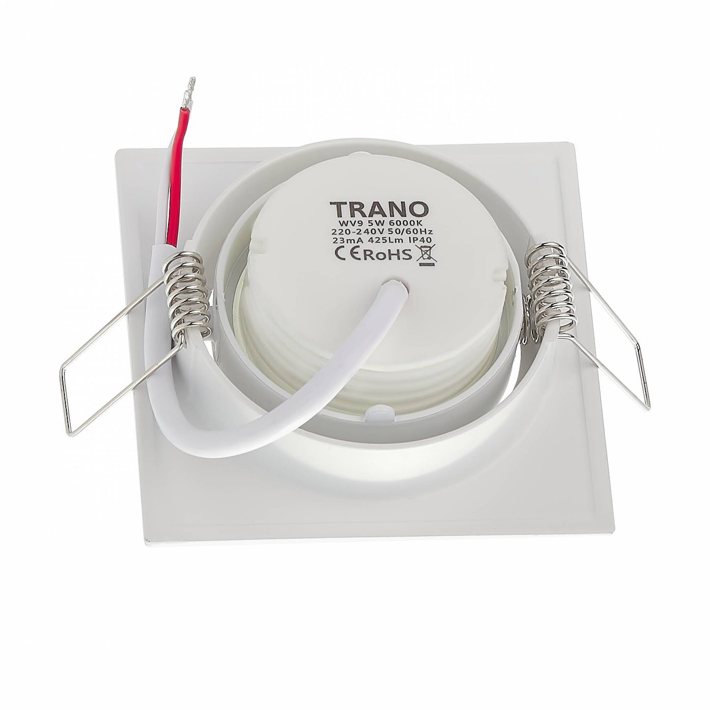 LED Einbaustrahler eckig schwenkbar 3W-6,5W 230V flach Spot Strahler 72-75mm