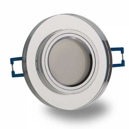 Einbaurahmen GU10 MR16 Glas Rahmen Einbaustrahler 75mm Einbau-Spot LED Halogen
