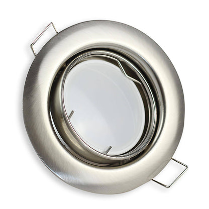 LED Einbaustrahler GU10 230 Volt 1-9 Watt rund eckig Einbauspot 75mm Lochmaß