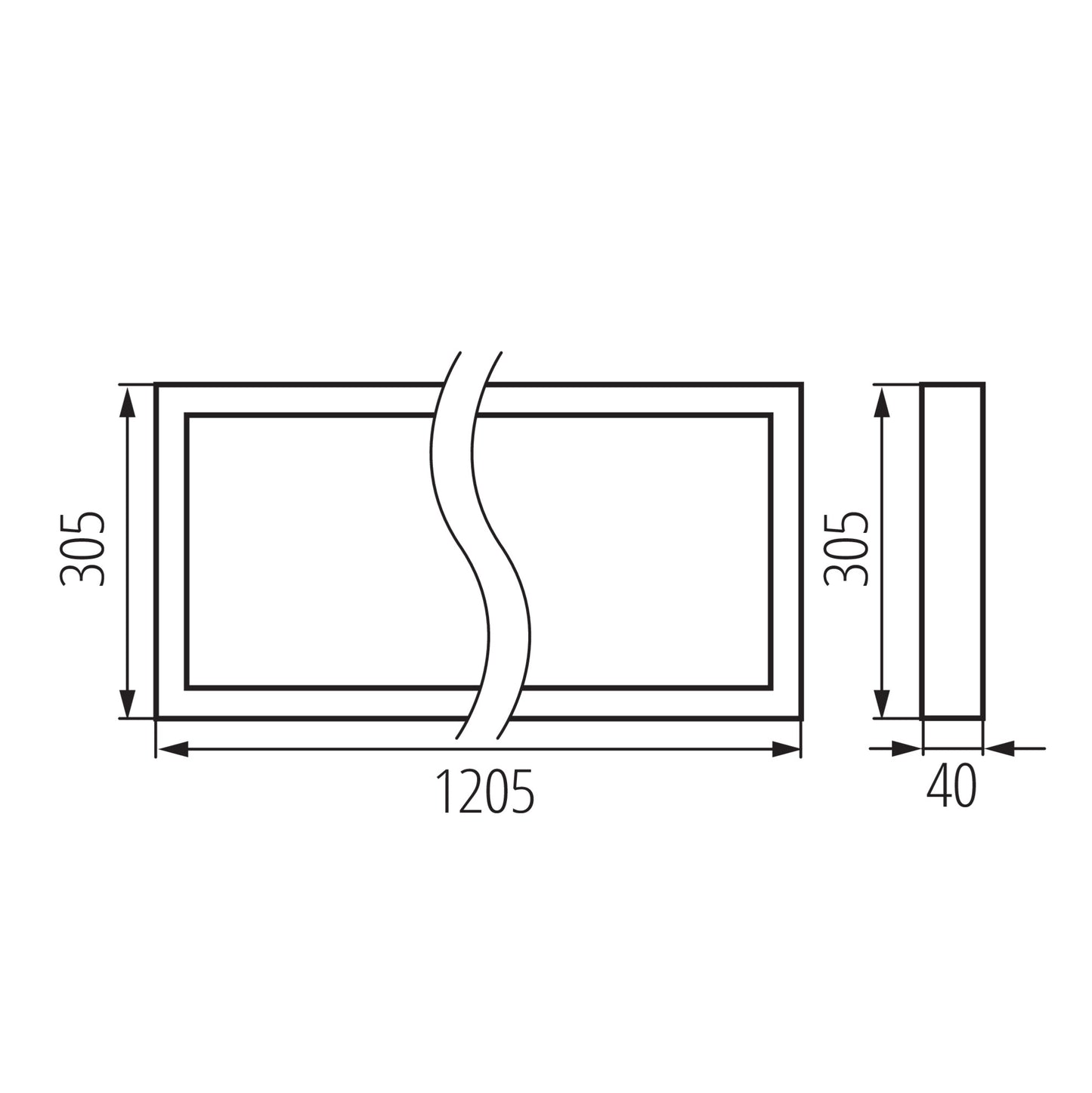 LED Aufputz Panel 34W 4000K quadratisch oder länglich