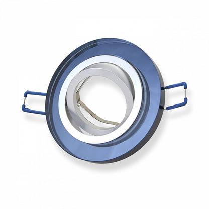 Einbaurahmen GU10 Glas schwenkbar rund eckig Gehäuse 75mm Einbaustrahler