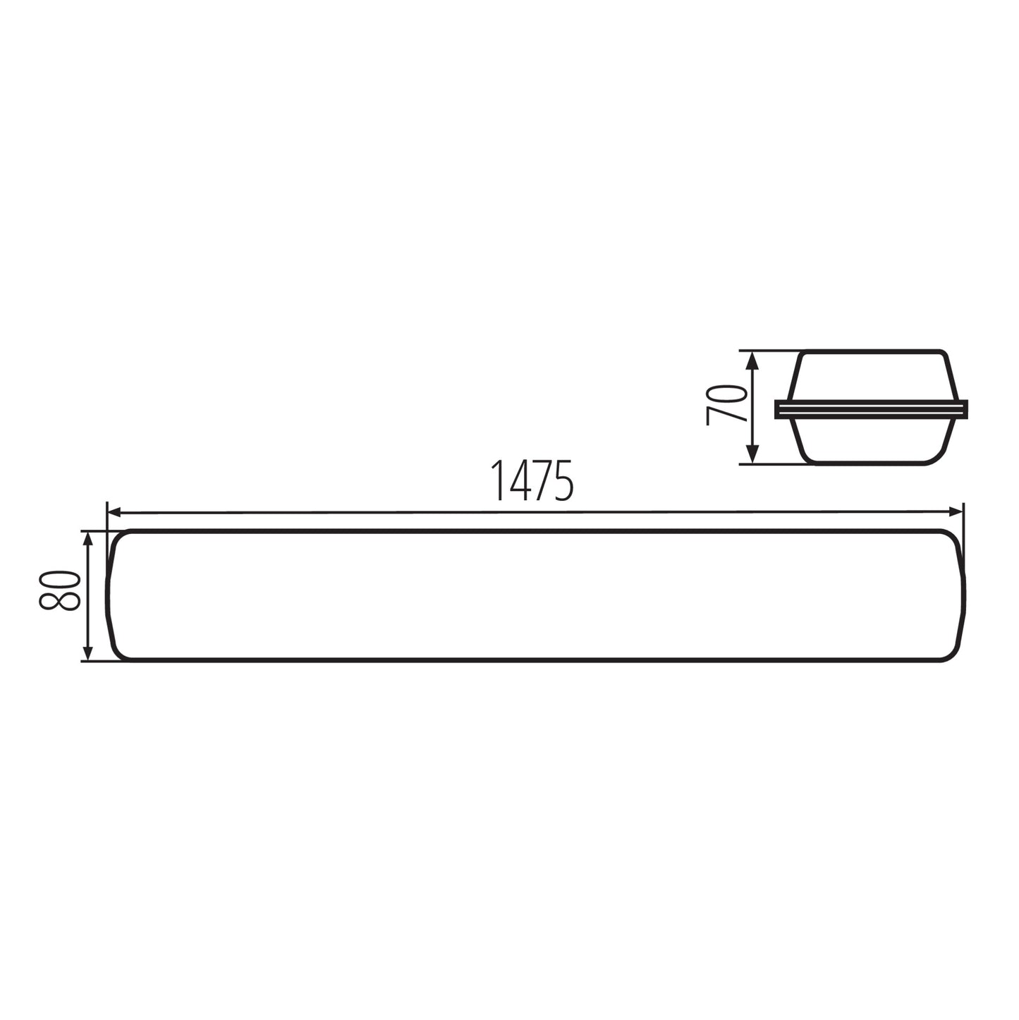 Robuste und effiziente LED-Feuchtraum-Wannenleuchte 19-48W Neutralweiß