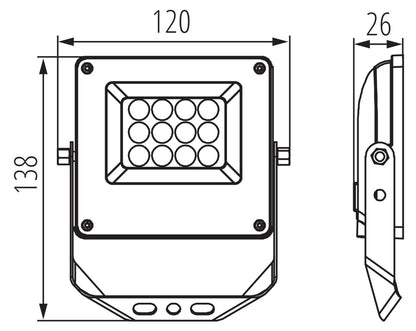 LED Fluter Außenstrahler mit Farbtemperatur (3000K/4000K/6500K) & optionalem Bewegungsmelder – IP65/IP44 Wasserdicht – LED Scheinwerfer 10-100W für Garten, Hof & Garage