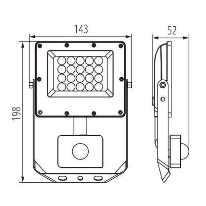 LED Fluter Außenstrahler mit Farbtemperatur (3000K/4000K/6500K) & optionalem Bewegungsmelder – IP65/IP44 Wasserdicht – LED Scheinwerfer 10-100W für Garten, Hof & Garage