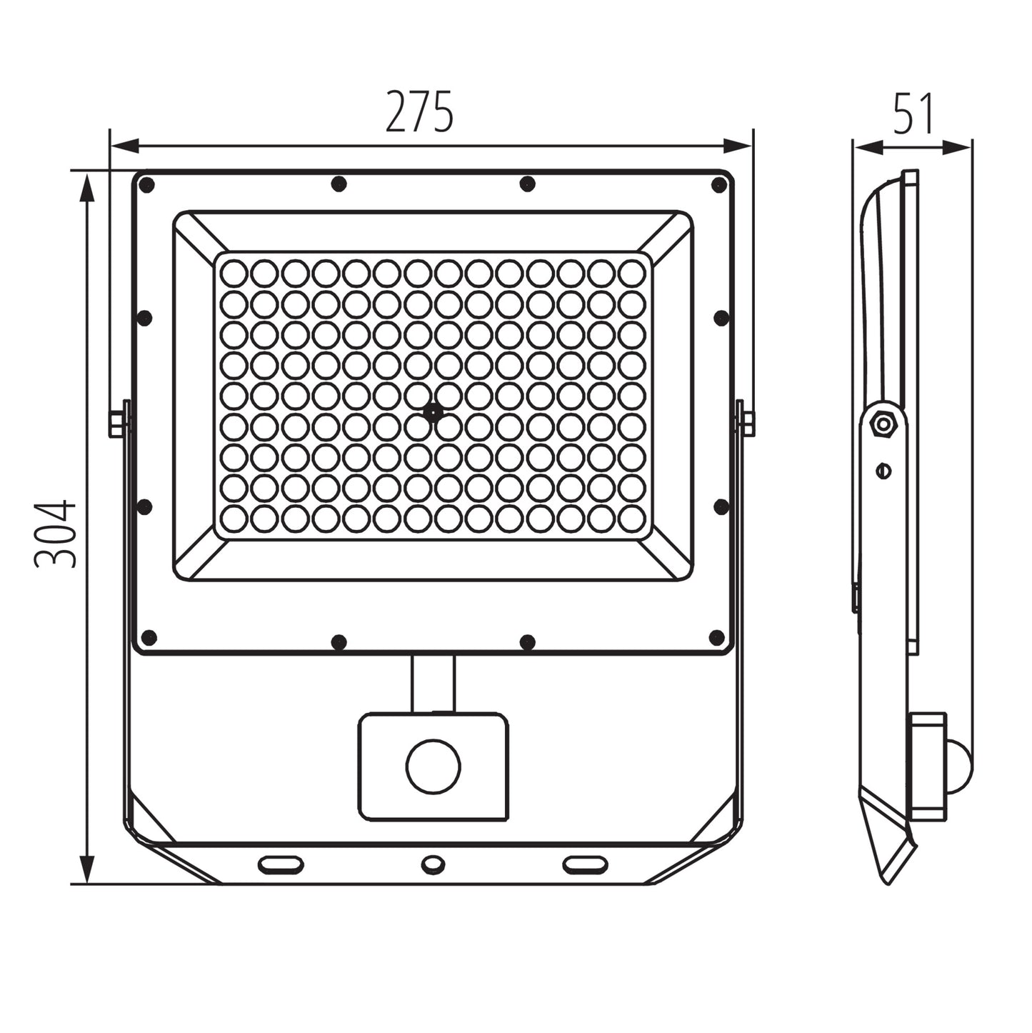 LED-Strahler (10-100W) mit 3-fach Farbtemperatur & optionalem Sensor