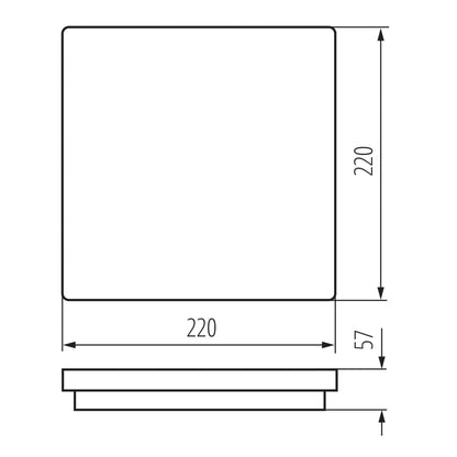 LED- Deckenleuchte mit oder ohne Bewegungssensor IP65 12/18 Watt oder 24/30 Watt