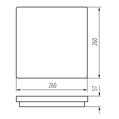LED- Deckenleuchte mit oder ohne Bewegungssensor IP65 12/18 Watt oder 24/30 Watt