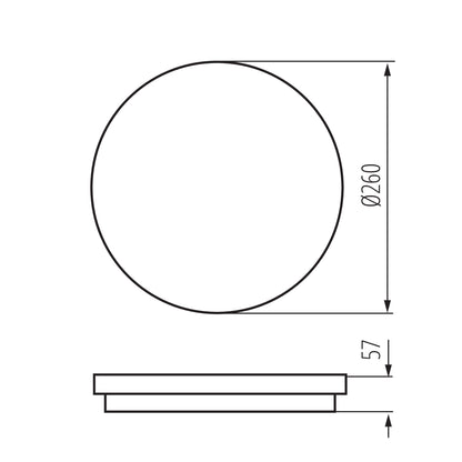 LED- Deckenleuchte mit oder ohne Bewegungssensor IP65 12/18 Watt oder 24/30 Watt