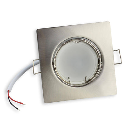 LED Einbaustrahler GU10 230 Volt 1-9 Watt rund eckig Einbauspot 75mm Lochmaß