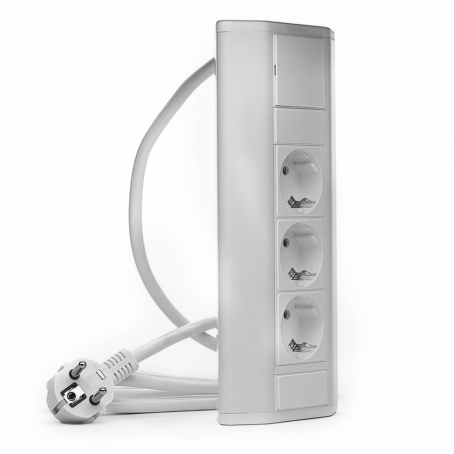 Steckdose Aluminium weiß Ecksteckdose Küchensteckdose Ecke