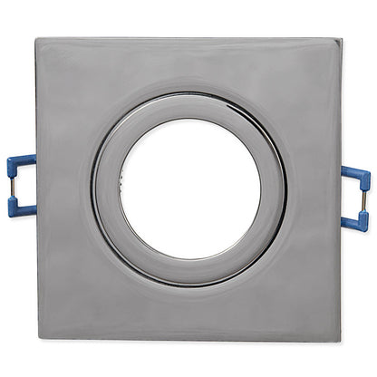 LED Einbaustrahler eckig IP44 3-6,5W Chrom dimmbar Bad Badezimmer Deckenstrahler