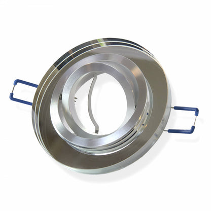 Einbaurahmen GU10 Glas schwenkbar rund eckig Gehäuse 75mm Einbaustrahler