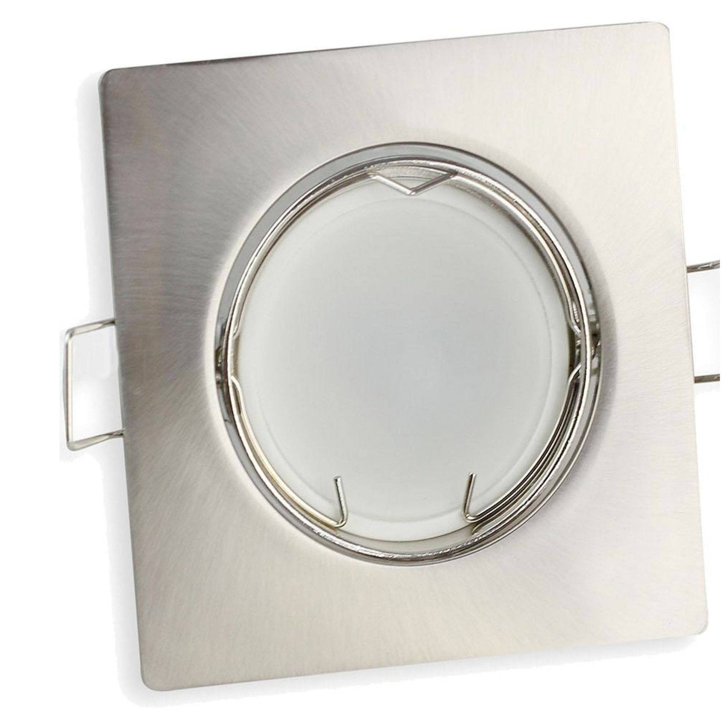 LED Einbaustrahler GU10 230 Volt 1-9 Watt rund eckig Einbauspot 75mm Lochmaß