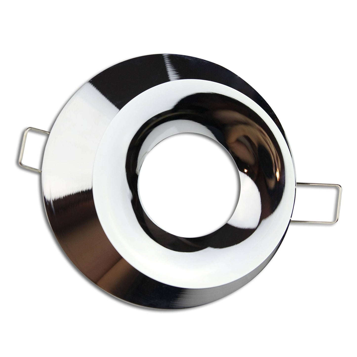 Design Einbaurahmen GU10 MR16 rund eckig weiß chrom Gehäuse Einbauleuchte Ø70mm