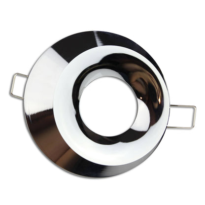 Design Einbaurahmen GU10 MR16 rund eckig weiß chrom Gehäuse Einbauleuchte Ø70mm