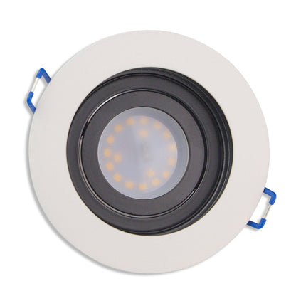 LED Einbaustrahler 3-6,5W eckig rund dimmbar 230V flach Spot Strahler 90-95mm