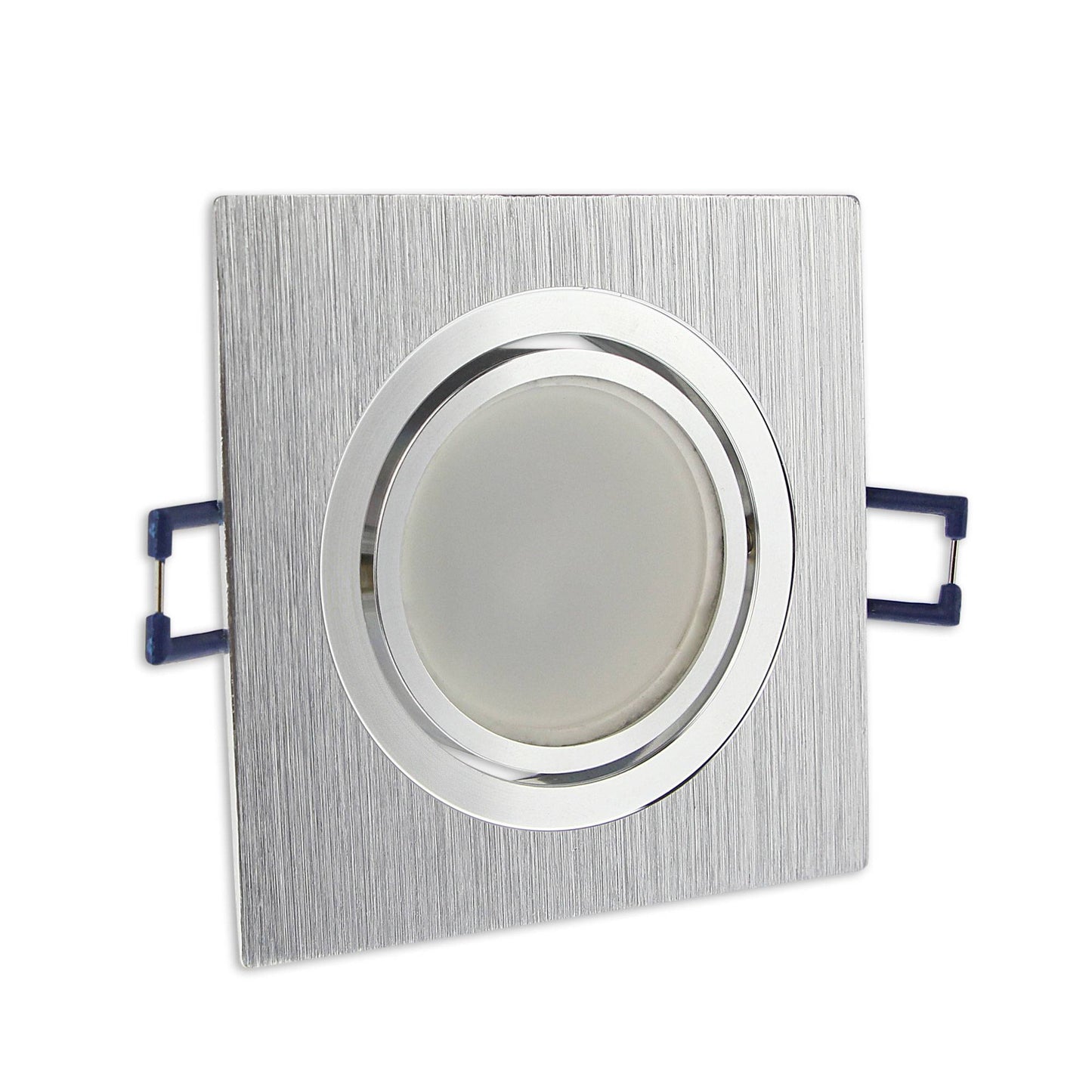 Einbaurahmen eckig rund GU10 MR16 schwenkbar Gehäuse 68mm Einbaustrahler Spot
