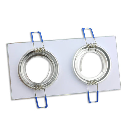 LED Einbaustrahler 2-fach 1-9 Watt Glas Gu10 Einbauspot Lampe Deckenleuchte