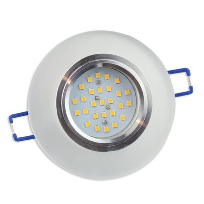 Einbaurahmen GU10 Glas rund eckig 60-70mm Gehäuse Einbaustrahler Spot LED