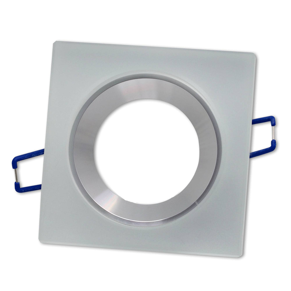 Einbaurahmen GU10 MR16 Glas rund eckig Gehäuse Einbaustrahler Spot LED Halogen