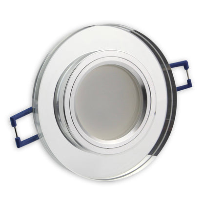 Einbaurahmen GU10 MR16 Glas Rahmen Einbaustrahler 75mm Einbau-Spot LED Halogen