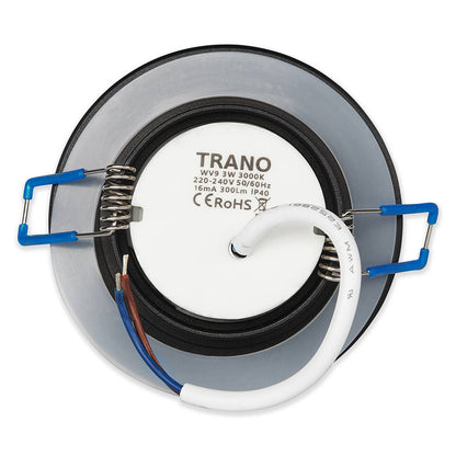 LED Einbaustrahler IP44 3-6,5W schwarz Bad dimmbar Badezimmer Deckenstrahler