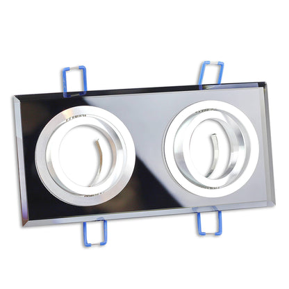 LED Einbaustrahler 3W 5W 6,5W Glas dimmbar schwenkbar 230V 2-fach Einbauspot