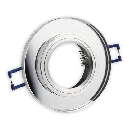 Einbaurahmen GU10 MR16 Glas Rahmen Einbaustrahler 75mm Einbau-Spot LED Halogen