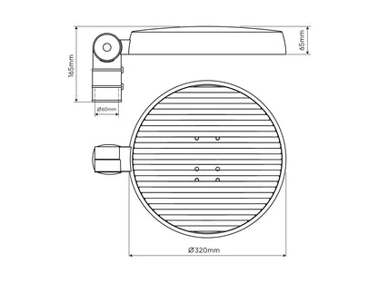 LED Straßenleuchte 40W, 4000K, 4800lm, 100-277V AC, T3