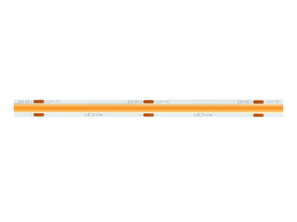 COB LED Streifen 24V Warmweiß 2700K – 8W/m, 800lm/m, Ra>90, IP20 – 5m Rolle