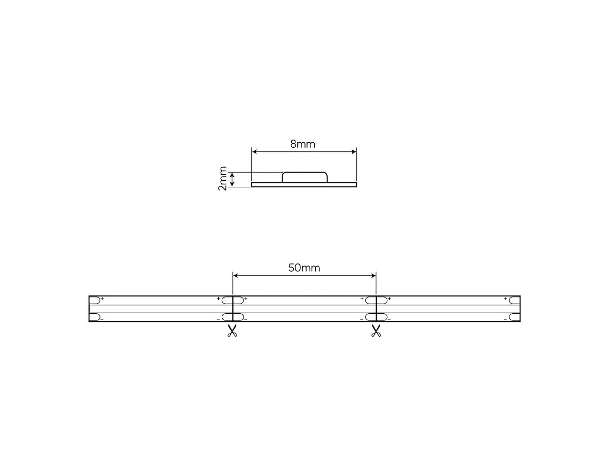 LED Streifen 320 COB 24V 6500K 8W IP66 – 5m Rolle, Nahtloses Licht