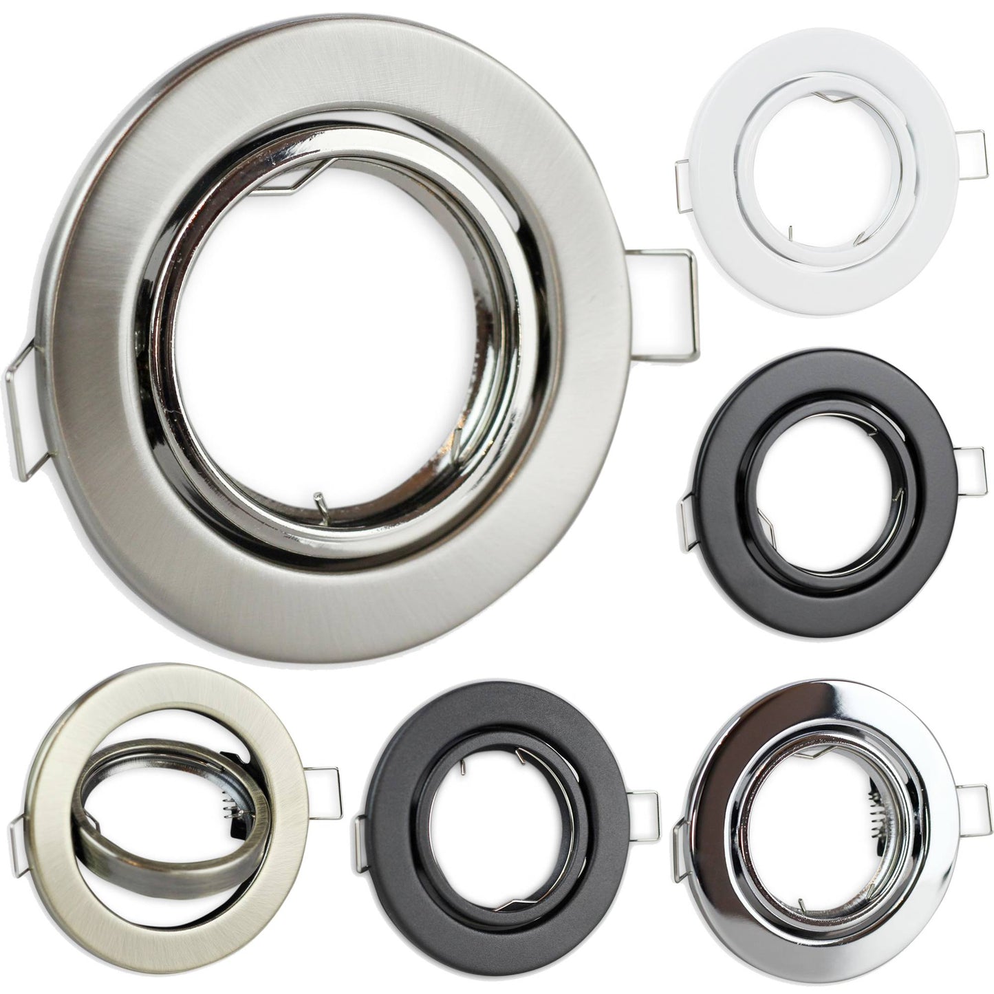 Einbaurahmen schwenkbar rund Rahmen Einbauleuchte 65mm Spot GU10 MR16 LED