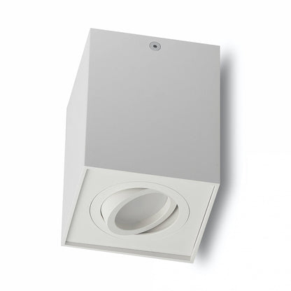 LED Aufbau-Leuchte GU10 1-9W 230V eckig Aufbaustrahler 97x125mm Einbauleuchte