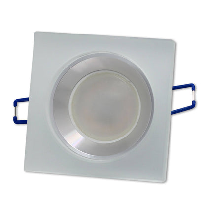 LED Einbaustrahler Glas matt flach 3W 5W 6,5W Einbauspot 70mm Leuchte