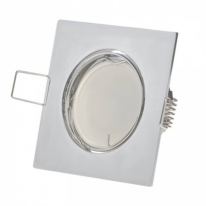 LED Einbaustrahler eckig schwenkbar 3W-6,5W 230V flach Spot Strahler 72-75mm