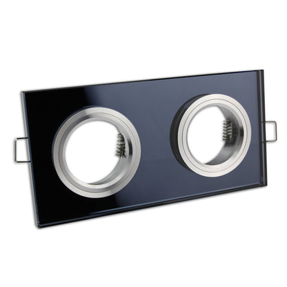 LED Einbaustrahler 2-fach 5-7W Glas MR16 Spot Licht Deckenleuchte
