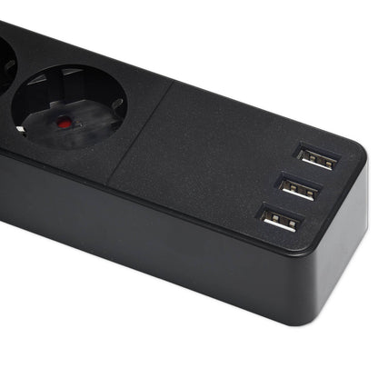 Mehrfach-Steckdose 4-fach 3x USB Schalter 1,8m Steckdosenleiste