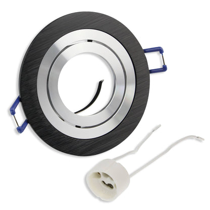 Einbaurahmen GU10 MR16 schwenkbar silber schwarz Rahmen Einbauleuchte Spot LED