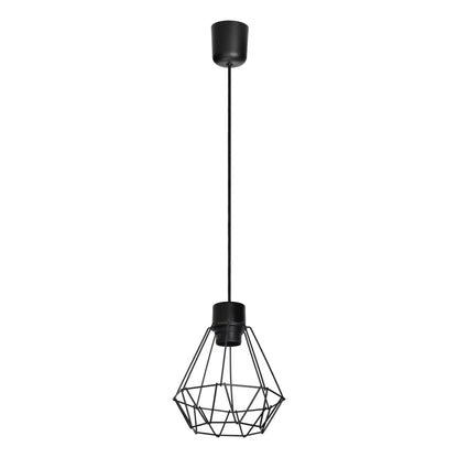 Elegante Pendelleuchte, E27, 60W, Metall, Schwarz, IP20, 790mm, Deckenmontage