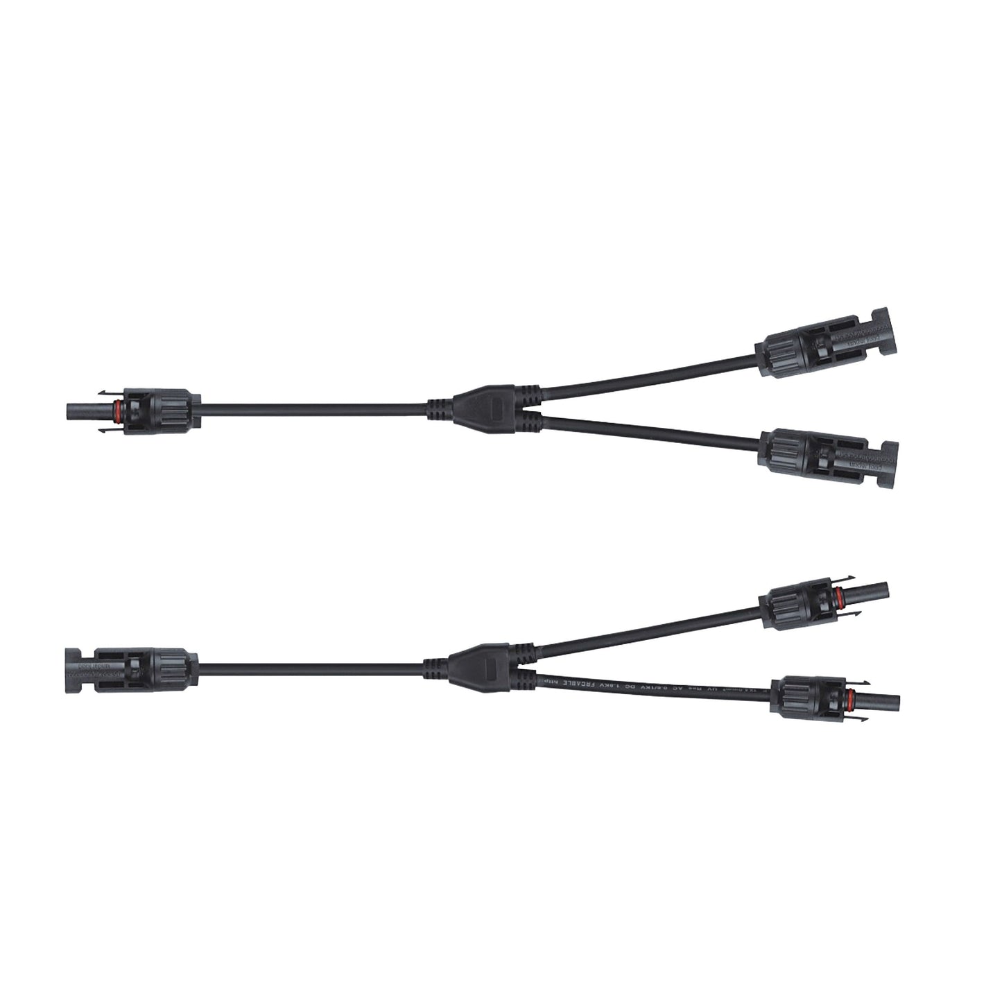 Trano MC4 Solarstecker Y-Typ 2xMC4 Splitter für Photovoltaik-Module IP67, 30A, 1,5-6mm² Kabel, UV-beständig, Kupferkontakte verzinnt