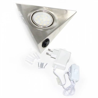 LED Unterbeleuchtung Küchenbeleuchtung Küche Dreieck Edelstahl Lampe
