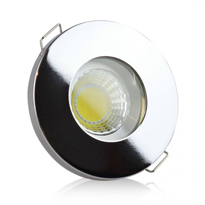 LED Einbaustrahler GU10 Badezimmer Einbaurahmen gebürstet flach rund Dusche Spot