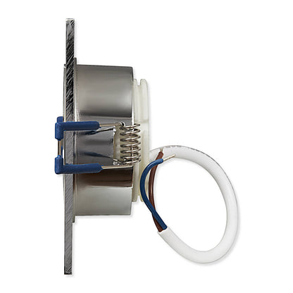 LED Einbaustrahler eckig IP44 3-6,5W Chrom dimmbar Bad Badezimmer Deckenstrahler