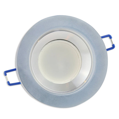 LED Einbaustrahler Glas matt flach 3W 5W 6,5W Einbauspot 70mm Leuchte